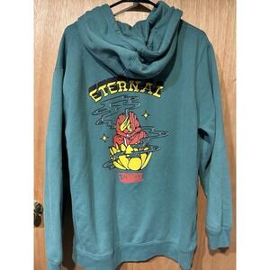 Smartwool X Jiberish Eternal Solstice Sweatshirt Hoodie Aqua XL Reverse Weave